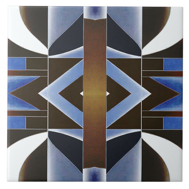 Ein lebendiges, vielfarbiges, klassisches geometri fliese (Vorderseite)