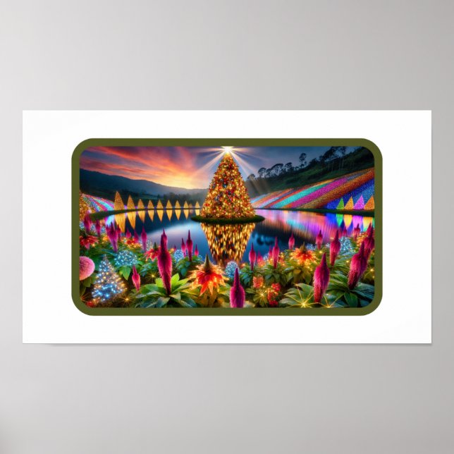 Ein lebendiges Weihnachtswunder am See Poster (Vorne)