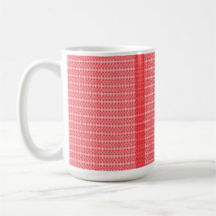 Ein lebhaftes abstraktes rot-orangefarbenes Design Kaffeetasse