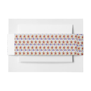 Ein lebhaftes Design mit gelbem und orangefarbenem Einladungsbanderole