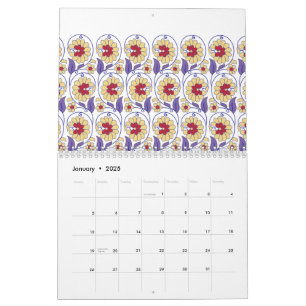 Ein lebhaftes Design mit gelbem und orangefarbenem Kalender