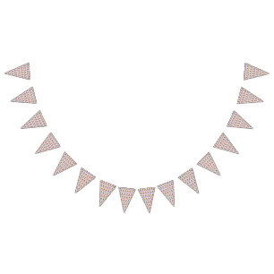 Ein lebhaftes Design mit gelbem und orangefarbenem Wimpelkette
