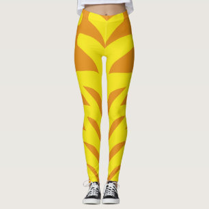 Ein lebhaftes orangefarbenes "Ratti_Creative_Arts" Leggings