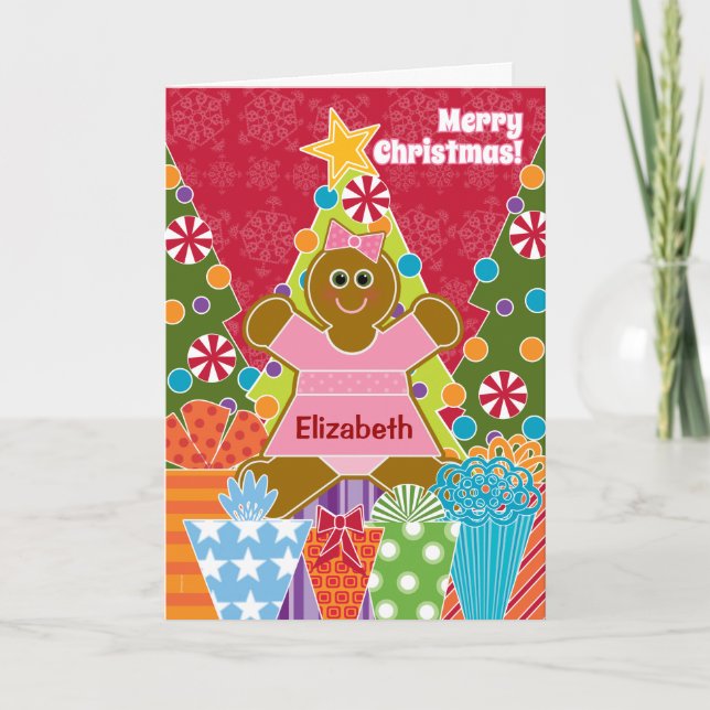 Ein Lebkuchen-Mädchen für Weihnachten addieren (Vorderseite)