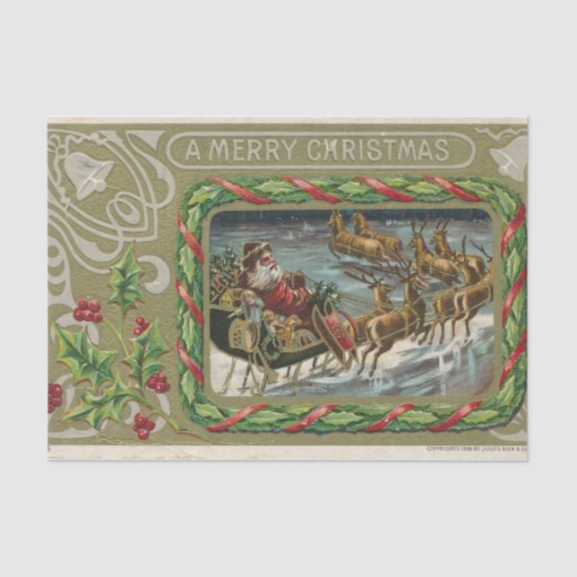 Ein Lebkuchen-Weihnachtszettel Seidenpapier (Vorderseite)