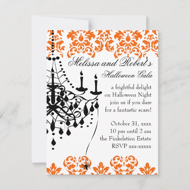 Ein leckerer und stilvoller Kronleuchter Einladung (Vorderseite)