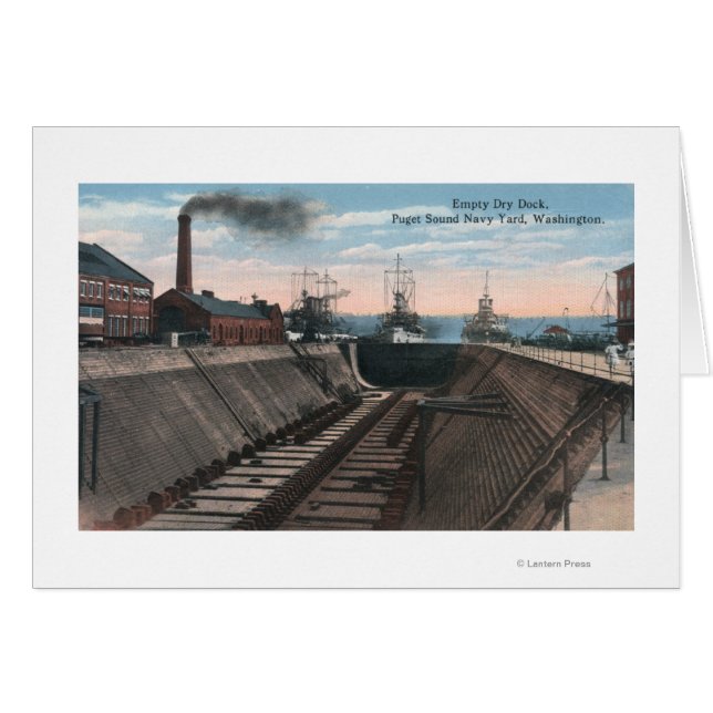 Ein leerer Trockendock, eine Marinewerft (Vorderseite (Horizontal))