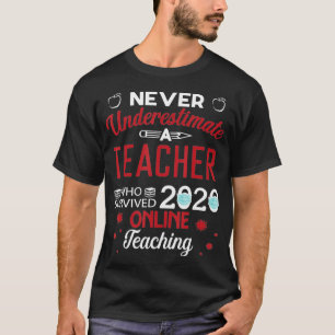 Ein Lehrer, der 2020 das Online-Unterrichtsfach üb T-Shirt