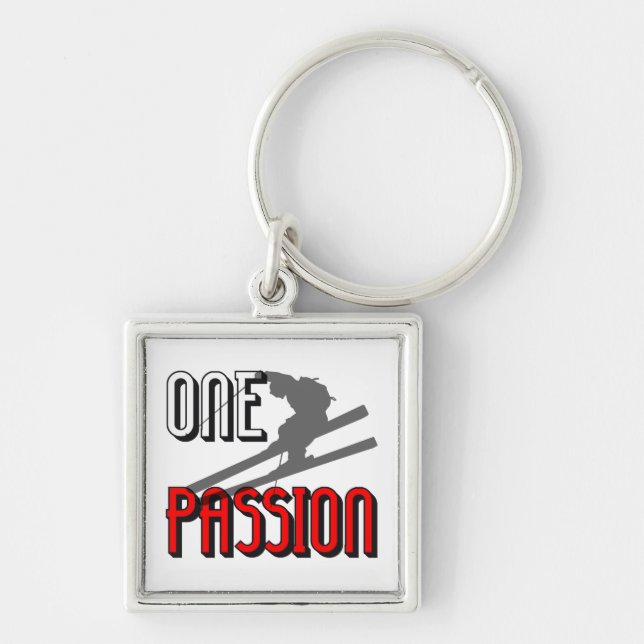 ein Leidenschaftsskifahren Schlüsselanhänger (Vorne)