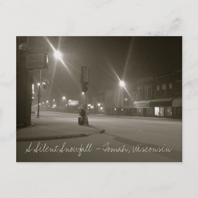 Ein leiser Schneefall - Tomah, Wisconsin Postkarte (Vorderseite)