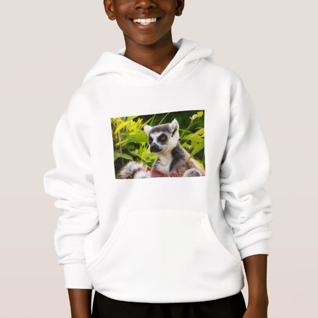 ein Lemur auf die Fleece-PulloverHoodie der Kinder Hoodie (Vorderseite)