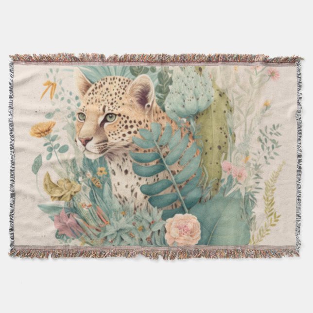 Ein Leopard hinter dem Busch-Brauch Decke (Vorderseite)