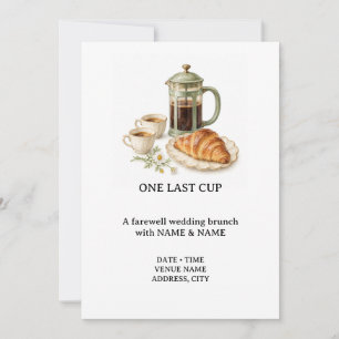 Ein letzter Tasse Hochzeits-Abschiedsbrunch Einladung