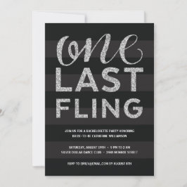 Ein letztes Flug | Glitzer-Look Junggeselinnen-Abs Einladung