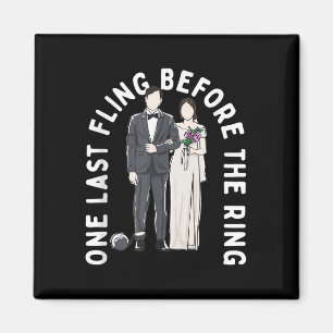 Ein letztes Mal vor dem sonnigen Hochzeitstag-Spaß Magnet