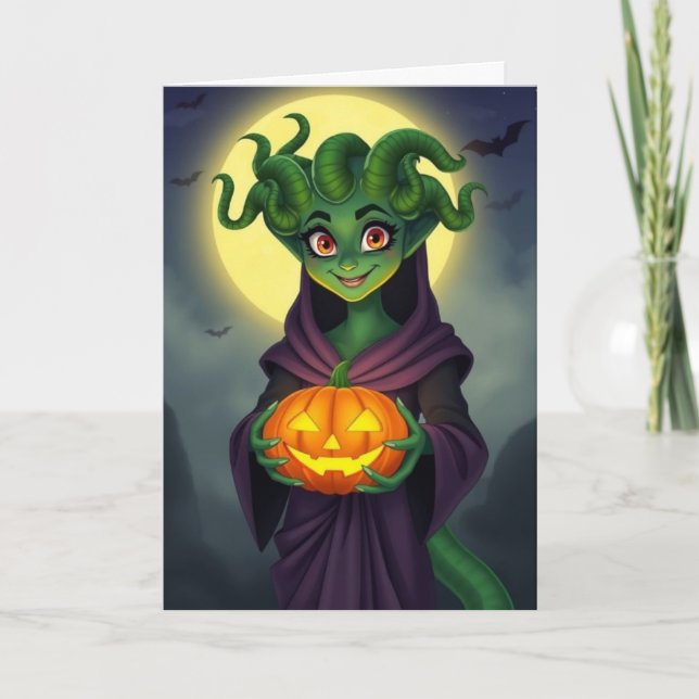 Ein leuchtendes Halloween Feiertagskarte (Vorderseite)