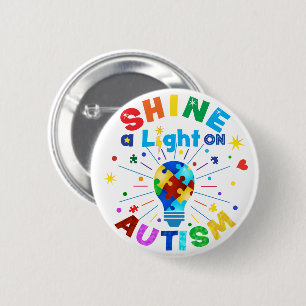 EIN Licht auf AUTISM Button