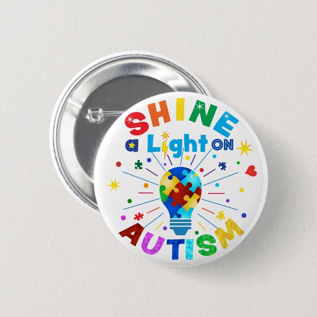 EIN Licht auf AUTISM Button (Vorne & Hinten)