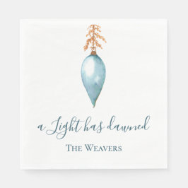 Ein Licht ist abgedämmt | Custom Watercolor Weihna Serviette