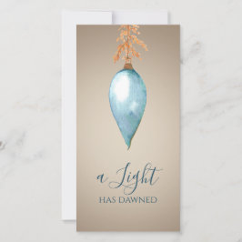 Ein Licht ist abgedämmt | Watercolor Custom Christ Feiertagskarte