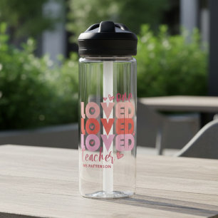 Ein Liebe Lehrer Pink Moderne Personalisierte Name Trinkflasche