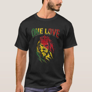Ein Lieben Rasta Löwe Jamaikanischer Stolz Reggae T-Shirt