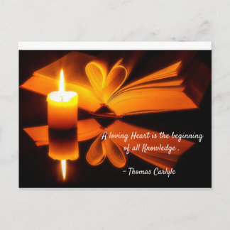 Ein liebendes Herz ist der Anfang aller Erkenntnis Postkarte