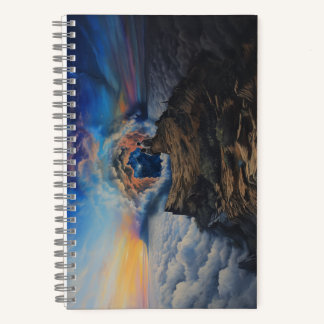 Ein liebendes Paar am Rand eines Cliff-Einsatzes Notizbuch