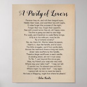 Ein Liebesgedicht von John Keats Vintage Poster
