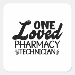 Ein Liebhaber der Pharmazie Quadratischer Aufkleber