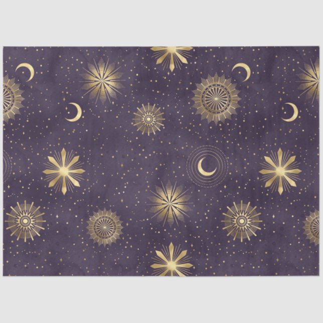 Ein Lila Design der Starry Night Serie 14 Seidenpapier (Vorderseite)