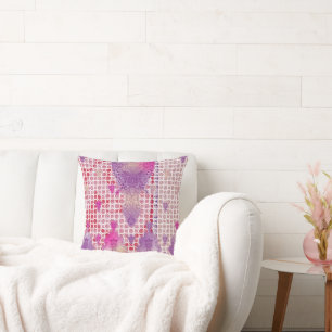 ein lila Hintergrund mit Punkten Kissen