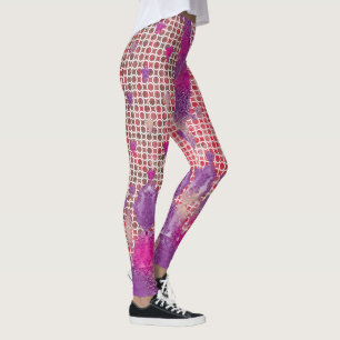 ein lila Hintergrund mit Punkten Leggings