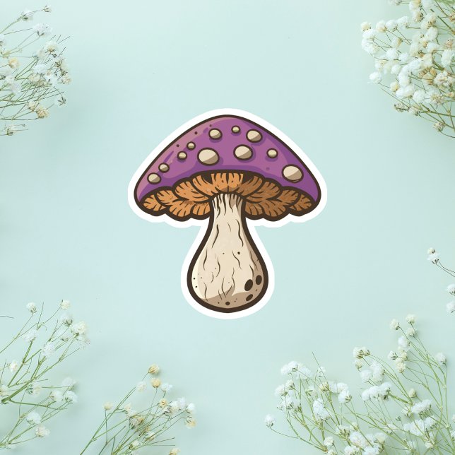 ein lila Kernpilz Aufkleber (Von Creator hochgeladen)