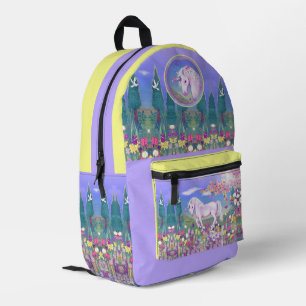 Ein lila Paradies Bedruckter Rucksack
