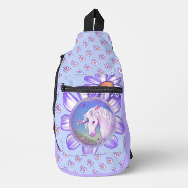 Ein lila Paradies Crossbody Bag (Vorderseite)