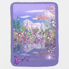 Ein lila Paradies für Kinder Babydecke