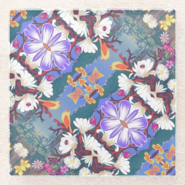 Ein Lila Paradies Glasuntersetzer (Vorderseite)