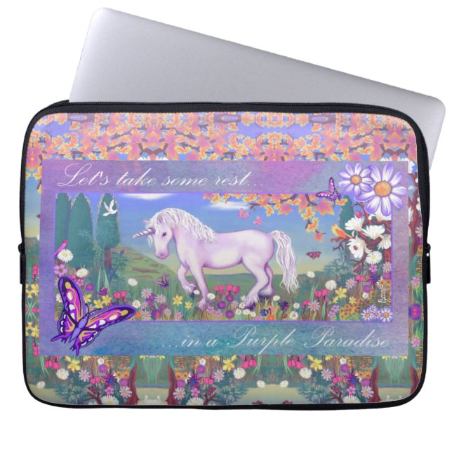 Ein lila Paradies Laptopschutzhülle (Vorderseite)