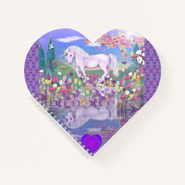 Ein Lila Paradies-Notebook Notizbuch (Vorderseite)