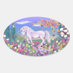 Ein Lila Paradies Ovaler Aufkleber
