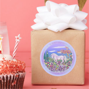 Ein Lila Paradies Runder Aufkleber