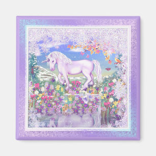 ein lila Paradies & Schnee Magnet