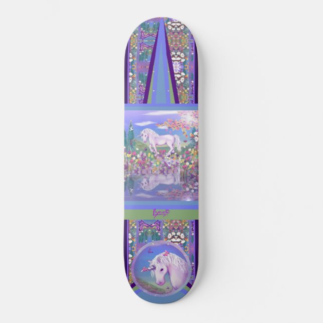 Ein Lila Paradies-Skateboard Skateboard (Vorderseite)