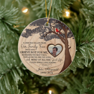 Ein Limb ist aus unserem Baum-Verzierung der Famil Keramik Ornament