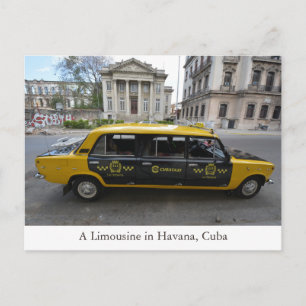 Ein Limousinenwagen in Havanna (Habana), Kuba Postkarte
