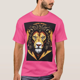 Ein lionenwütendes Gesicht in einem Dreieck-Shirt- T-Shirt