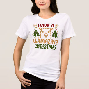 Ein Llamazing Weihnachten Lustiger Lama-Wortwitz F Tri-Blend Shirt