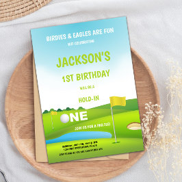 Ein Loch in einem Golf zum Geburtstag Einladung