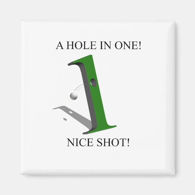 Ein Loch in einem Golfball Magnet (Vorne)